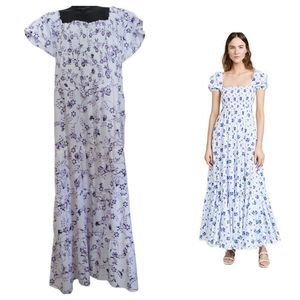 The Golden Globe Clothing Cotton Smocked Maxi Dress 1X
